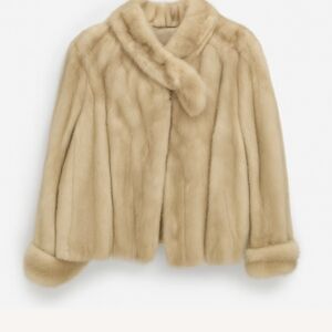 1. Vintage Beige Fur Coat Plush Short Jacket  Wide Collar Luxe Winter Outerwear